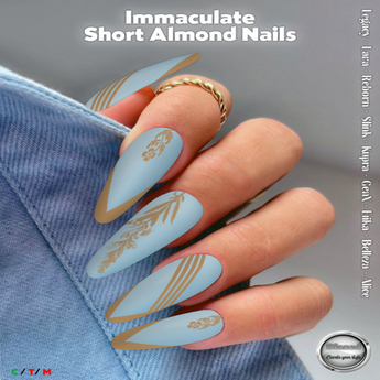 Second Life Marketplace - [blazed] Immaculate Short Almond Nails